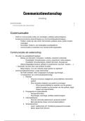 Communicatiewetenschap volledige samenvatting