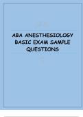 ABA Anesthesiology Basic Exam &ndash; Sample Practice Questions