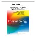 Test Bank For Pharmacology &colon; A Patient-Centered Nursing Process Approach 12th Edition by Linda E&period; McCuistion&comma; Verified Complete Chapters 2026