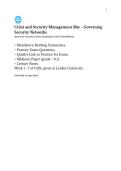 Crisis and Security Management Msc - Governing Security Networks &lpar;used to be Security&colon; Actors&comma; Institutions&comma; and Constellations&rpar;