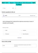 NUR 1010 - Exam 1 Questions and Answers 100&percnt;  Verified