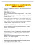 NAB NHA&sol;CORE EXAM QUESTIONS WITH  VERIFIED ANSWERS