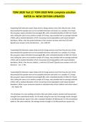 TOM 3020 Test 2&sol; TOM 3020 With complete solution RATED A&plus; NEW EDITION UPDATED 