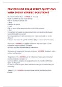 EPIC PRELUDE EXAM SCRIPT QUESTIONS  WITH 100&percnt;R VERIFIED SOLUTIONS