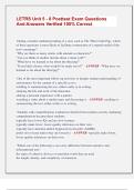LETRS Unit 4 Assessment Exam &vert; Test Questions  and Revised Solutions &vert; Latest Updates Complete  Study Guide