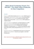 HOSA Dental Terminology Practice Test 2025&sol;2027&colon; Exam Prep & Study Guide