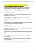 WSET LEVEL 2 LATEST 2026 CORE EXAM MANUAL QUESTIONS AND ANSWERS MARKED A&plus;
