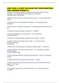 WSET LEVEL 2 LATEST 2026 EXAM TEST PAPER QUESTIONS AND ANSWERS MARKED A&plus;