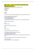 WSET LEVEL 4 LATEST 2026 MOCK QUESTIONS AND ANSWERS MARKED A&plus;