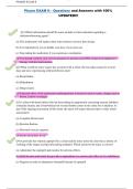 Pharm EXAM II - Questions and Answers with 100&percnt; UPDATED&excl;&excl;&excl;