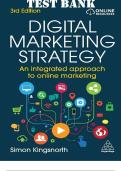 Test Bank &ndash; Digital Marketing Strategy&colon; An Integrated Approach to Online Marketing&comma; 3rd Edition by Simon Kingsnorth