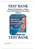 Medical Terminology&colon; A Short Course &ndash; 9th Edition by Davi-Ellen Chabner &vert; Complete Test Bank with Questions and Answers