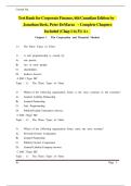 Test Bank for Corporate Finance&comma; 6th Canadian Edition by Jonathan Berk&comma; Peter DeMarzo - All Chapters 1 to 31 &vert;bComplete Solution &vert; Grade A&plus;