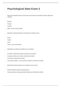 Psychological Stats Exam 3 Prep Questions And Answers All Correct&period;