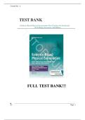 Test Bank For Evidence-Based Physical Examination&colon; Best Practices for Health and Well-Being Assessment 2nd Edition by Kate Gawlik&vert;&vert;ISBN NO&colon;10&comma;0826155316&vert;&vert;ISBN NO&colon;13&comma;978-0826155313&vert;&vert;All Chapters&vert;&vert;Complete Guide A&plus;