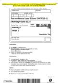 2025 Pearson Edexcel Level 1&sol;Level 2 GCSE &lpar;9&ndash;1&rpar; JUNE Biology PAPER 2 Foundation Tier QUESTION PAPER And MARK SCHEME MERGED