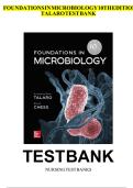 Foundations in Microbiology &ndash; 10th Edition &lpar;Barry Chess&comma; Kathleen Park Talaro&rpar; &ndash; Complete Test Bank with Exam Questions and Answers Chapter 1-26