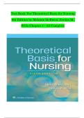  Test Bank for Theoretical Basis for Nursing 5th Edition by Melanie McEwen&semi; Evelyn M&period; Wills 9781496351203 Chapter 1-23 Complete Guide A&plus;