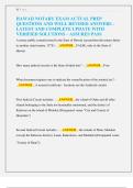 HAWAII NOTARY EXAM ACTUAL PREP  QUESTIONS AND WELL REVISED ANSWERS -  LATEST AND COMPLETE UPDATE WITH  VERIFIED SOLUTIONS &ndash; ASSURES PASS 