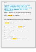 IAAI CFI CERTIFICATION EXAM PRACTICE  ACTUAL PREP QUESTIONS AND WELL  REVISED ANSWERS - LATEST AND COMPLETE  UPDATE WITH VERIFIED SOLUTIONS &ndash;  ASSURES PASS  
