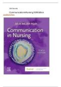 Communication in Nursing &lpar;10th Edition&comma; Julia Balzer Riley&rpar; Complete Test Bank with Questions and Answers