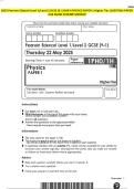 2025 Pearson Edexcel Level 1&sol;Level 2 GCSE &lpar;9&ndash;1&rpar; MAY PHYSICS PAPER 1 Higher Tier QUESTION PAPER And MARK SCHEME MERGED
