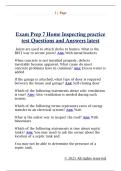 Exam Prep 7 Home Inspecting practice  test Questions and Answers latest 
