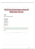 NCSF CSC Practice Test Review Questions and Answers &vert;Fall  2026&sol;2027 Update &vert; 100&percnt; Correct