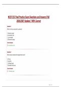NCSF CSC Final Practice Exam Questions and Answers &vert;Fall  2026&sol;2027 Update &vert; 100&percnt; Correct