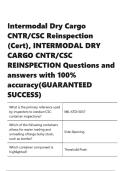 Intermodal Dry Cargo CNTR CSC Reinspection &lpar;Cert&rpar;&comma; INTERMODAL DRY CARGO CNTR CSC