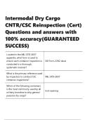 Intermodal Dry Cargo CNTR CSC Reinspection &lpar;Cert&rpar; Questions and answers 