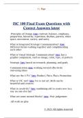 ISC 100 Final Exam Questions with  Correct Answers latest