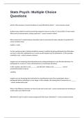 Stats Psych&colon; Multiple Choice Questions With Correct Detailed Answers&period;