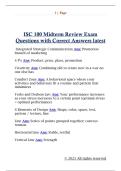 ISC 100 Midterm Review Exam  Questions with Correct Answers latest 