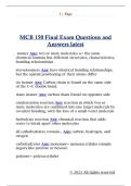 MCB 150 Final Exam Questions and  Answers latest 