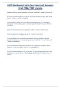 EMT Readiness Exam Questions and Answers  &vert;Fall 2026&sol;2027 Update