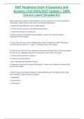 EMT Readiness Exam 4 Questions and  Answers &vert;Fall 2026&sol;2027 Update &vert; 100&percnt;  Correct Latest &lpar;Graded A&plus;&rpar; 
