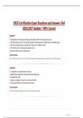  CRCR Certification Exam Questions and Answers &vert;Fall  2026&sol;2027 Update &vert; 100&percnt; Correct