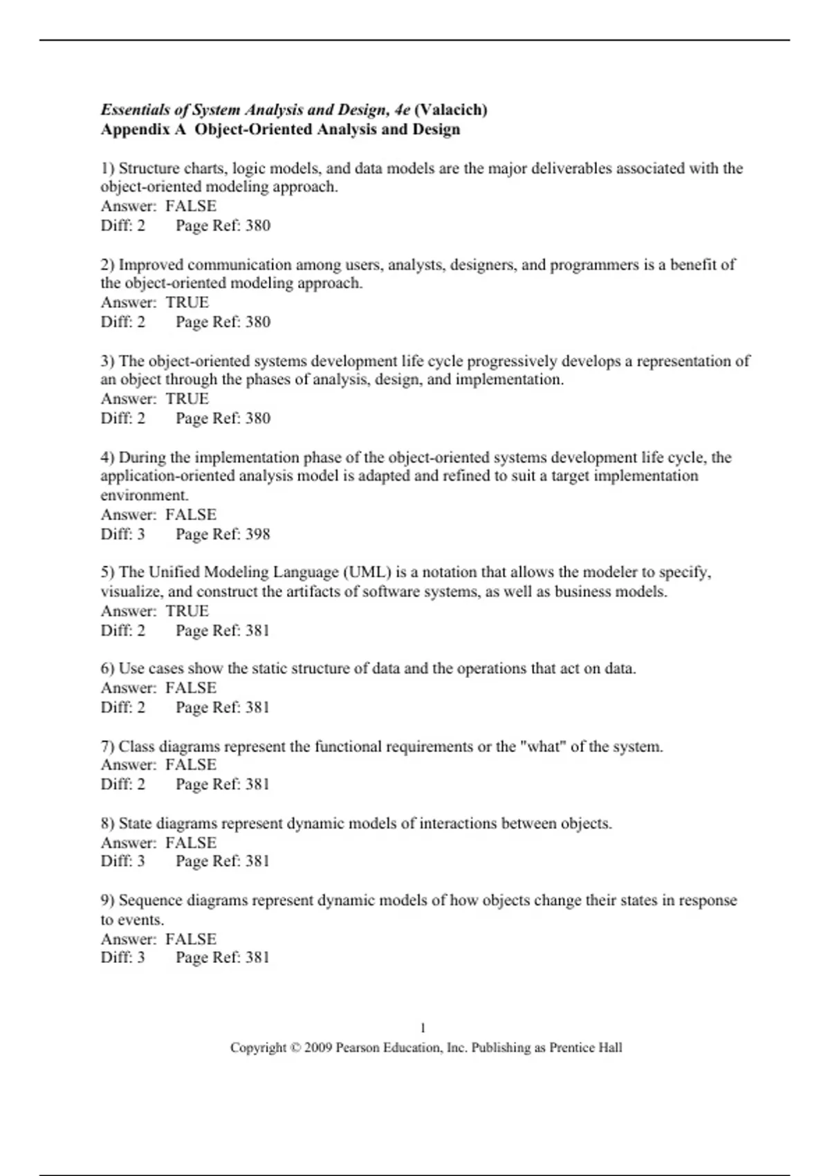 practice test bank questions, final exam : Essentials of System ...