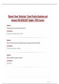  Telecom Tower Technician 1 Exam Practice Questions and  Answers &vert;Fall 2026&sol;2027 Update &vert; 100&percnt; Correct