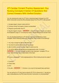ATI Cardiac Content Practice Assessment&colon; Key Nursing Concepts A Series Of Questions And Correct Answers With Verified Solution&period;