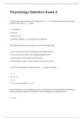 Psychology Statistics Exam 4 Questions And Answers Well Elaborated&period;