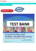 Brand New TEST BANK Community and Public Health Nursing 10th Edition by Rector & Stanley Chapter 1 to 30 Full Guide&sol; fully covered 2026&sol;2027