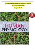 Test Bank for Principles of Human Physiology  6th Edition byI Stanfield   Chapters 1 - 24