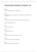 Psychological Statistics Chapters 1-6 Real Exam Questions With Well Detailed Answers&period; 