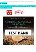 New TEST BANK Medical-Surgical Nursing&colon; Focus on Clinical Judgment 3rd Edition by Honan Chapter 1 to 55&sol; FULLY COVERED