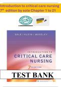NEWLY REVISED Introduction to critical care nursing 7th edition Test Bank by sole Chapter 1 to 21
