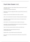 Psych Stats Chapter 1 & 2 Proctored Exam Complete Solutions 100&percnt; Verified Answers&period;