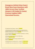Emergency Vehicle Driver Exam&vert; Brand New Exam Questions with 100&percnt; Correct Clear Verified Answers&vert; All Graded A&plus;&vert;Latest Premium Update&vert;100&percnt; Guaranteed Success&period;