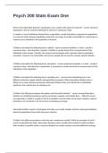 Psych 200 Stats Exam One Examples  Questions And Answers Solved&period;
